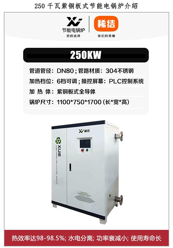 250kw紫铜板式电锅炉
